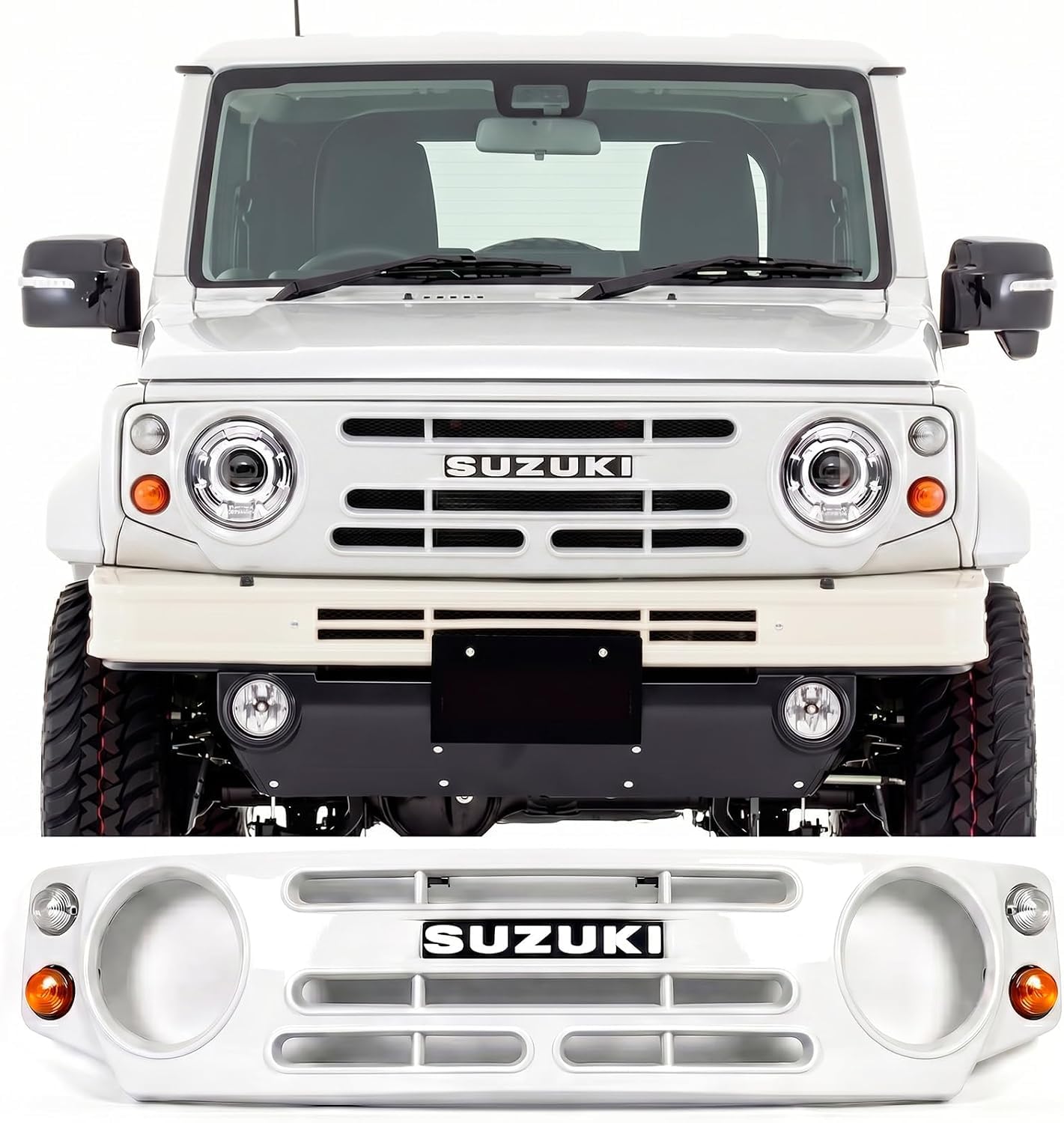 Amazon.co.jp: ApexGo 新型ジムニーJB64 JB74 JC74専用 フロントグリル